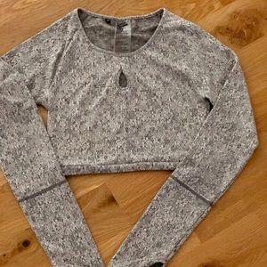 Gymshark Fleur Texture Long Sleeve Crop